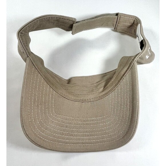 Titleist Pro V1 Visor Hat White Lettering Adjustable Golf Cap Brown Tan Khaki - Picture 8 of 9